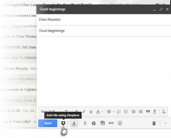 Extension Dropbox pour Gmail Chrome