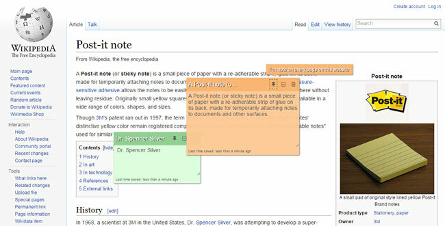 Prise de l'extension Chrome - Stickies