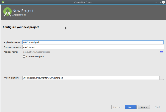 android créer l'application androidstudio newproject1