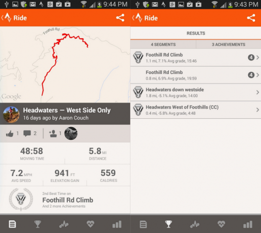 4 Strava - Voir le trajet et les segments