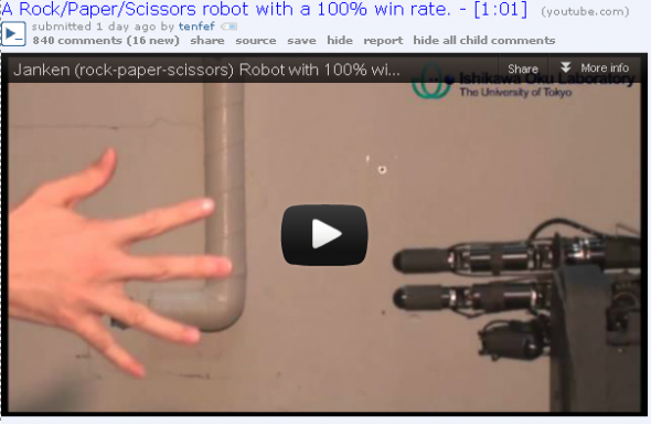 IAmA avec Firefox pour l'équipe Android, Rock Paper Scissors Robots & More [Best Of Reddit] rockpapersciccorsrobotreddit e1340912158200