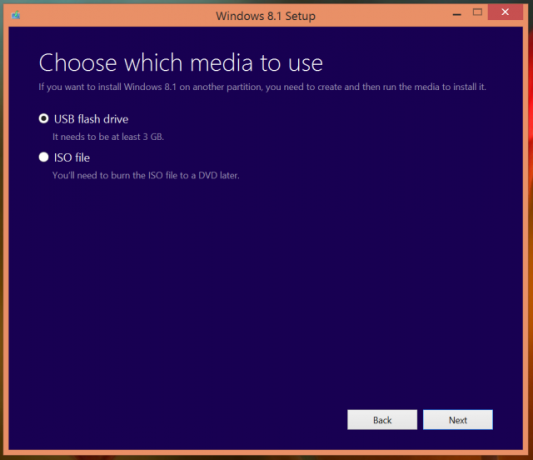 7 Choisissez le support d'installation de Windows 8