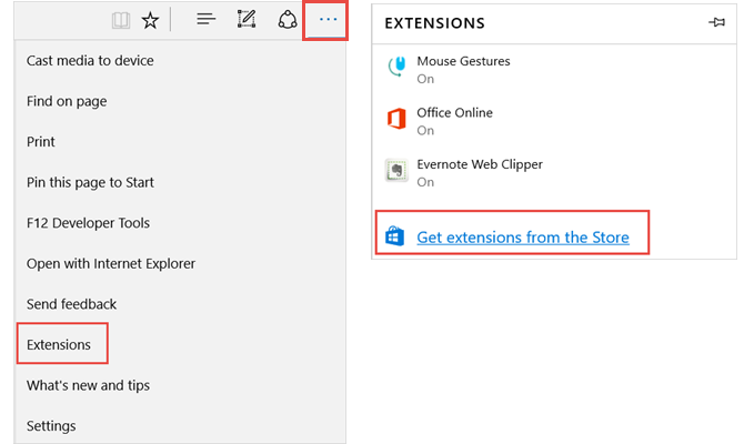 obtenir des extensions microsoft edge