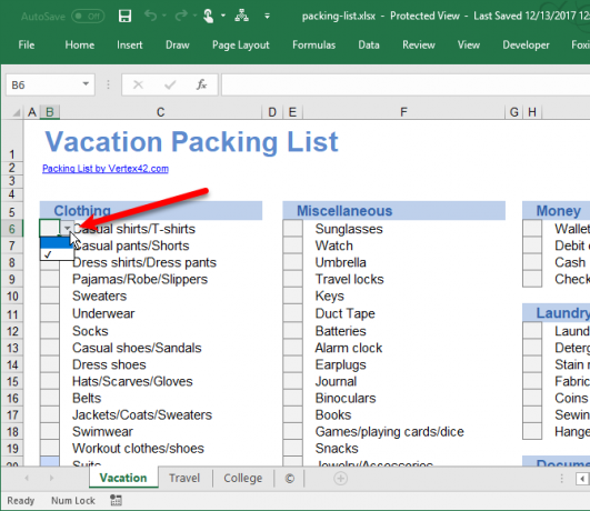 types de listes Excel pour faciliter la saisie des données