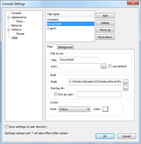 commandes de la console Windows 7