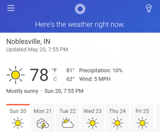 Météo Cortana App