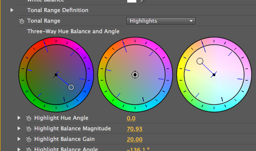 film de correction des couleurs