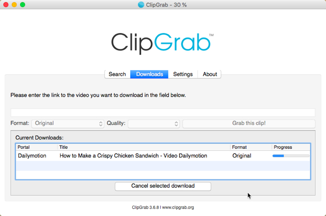 Comment télécharger des vidéos de DailyMotion Clipgrab