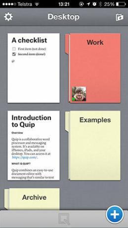 Quip: Un traitement de texte collaboratif, Mobile-First pour iOS et iPhone de bureau Web