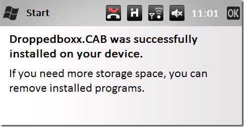 Dropbox Windows Mobile
