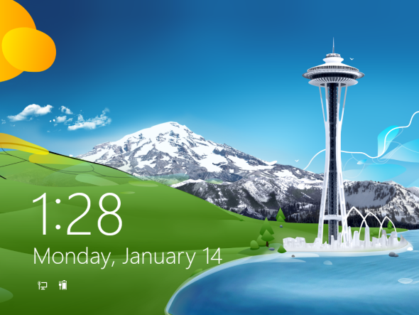 écran de verrouillage windows-8