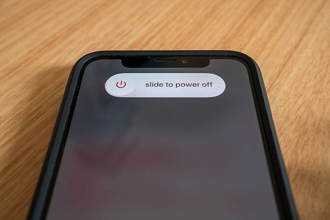 Faites glisser pour éteindre l'iPhone X