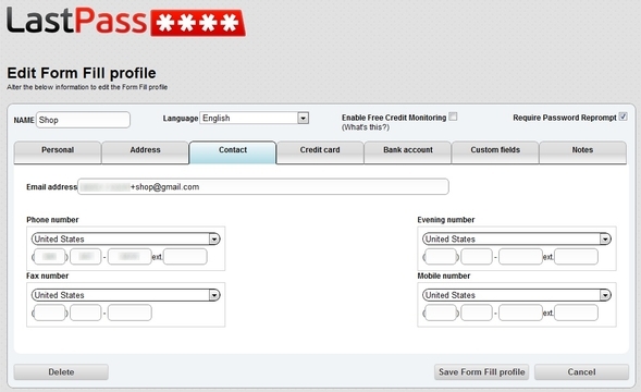 outils de remplissage automatique