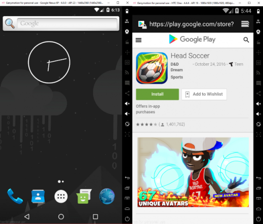 Jeux Android sur PC - GenyMotion