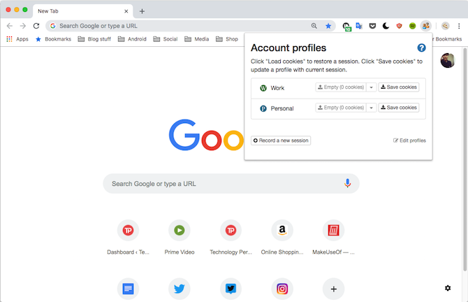 Extension de compte Google Easy Switcher