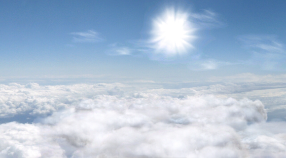 ciel bleu et nuages