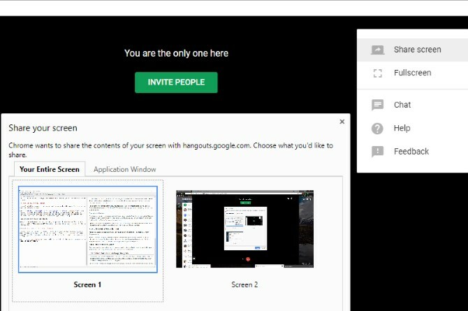 comment utiliser Google Hangouts - Partager l'écran