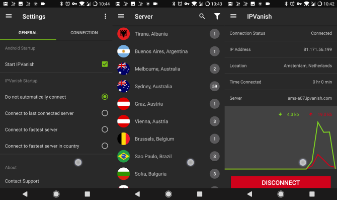 Revue approfondie: IPVanish - VPN flexible et fiable pour chaque appareil muo a promu l'application android ipvanish