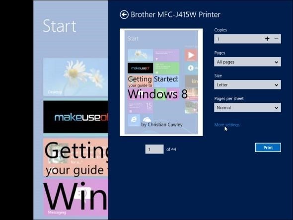 conseils d'impression Windows 8