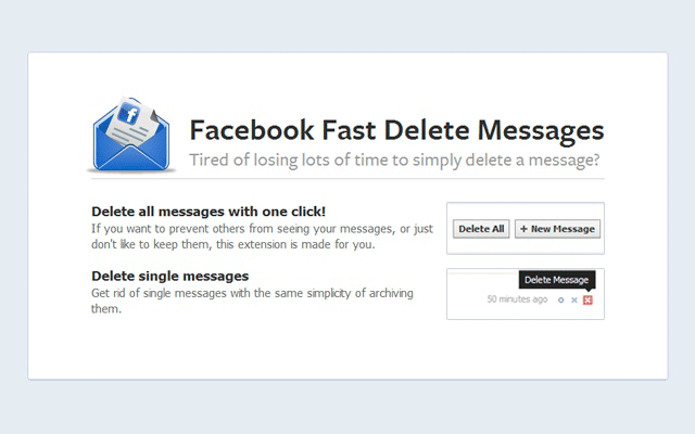 supprimer rapidement les messages facebook