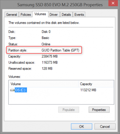 volume Windows GPT ou MBR sur le disque dur