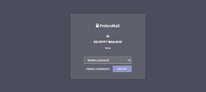 Clé de décryptage de boîte aux lettres ProtonMail