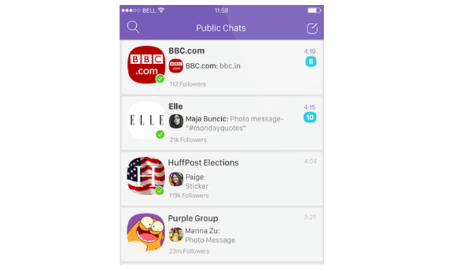 chats publics viber