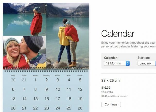 Photothèque Mac - créer des calendriers