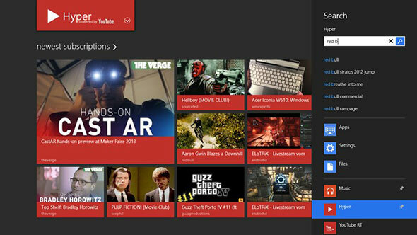 Hyper pour YouTube: Téléchargez et regardez des vidéos YouTube à partir de l'interface utilisateur moderne de Windows 8 hyper1