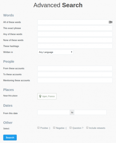 Recherche avancée sur Twitter