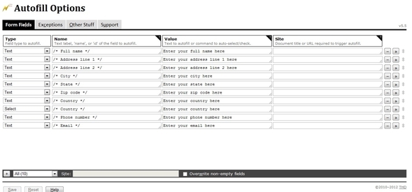 remplissage automatique des formulaires en ligne