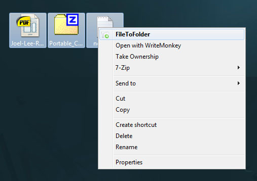 menu contextuel windows 7