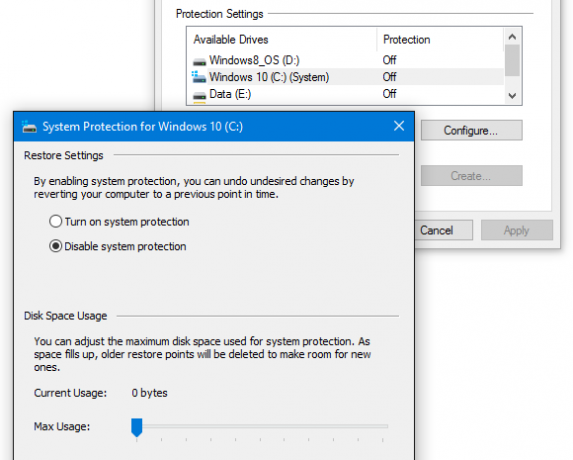 Restauration du système Windows 10