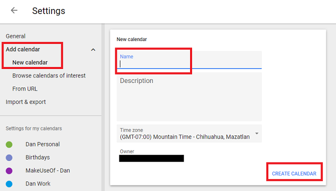 Comment créer un autre calendrier dans Google Calendar google calendar 670x382