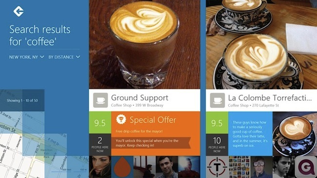 5 grandes applications officielles Windows 8 et RT que vous n'avez peut-être pas encore vues Windows 8 Foursquare