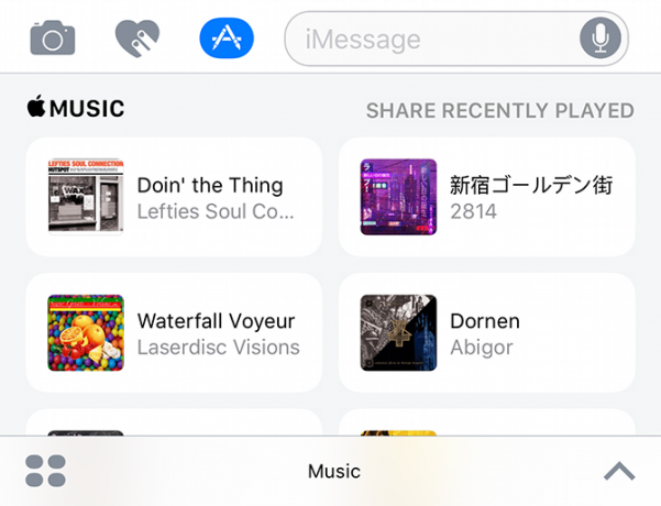 imessage de musique