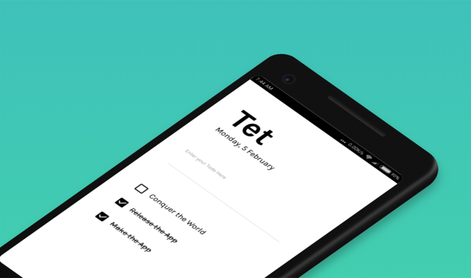 Tet est une application de performance de productivité qui supprime vos tâches