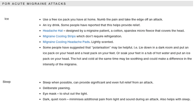 outils du monde de la migraine