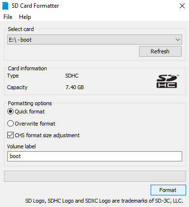 Formatez la carte microSD de votre Raspberry Pi