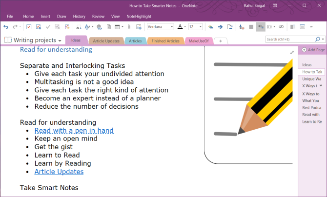 syntaxe wiki dans OneNote 