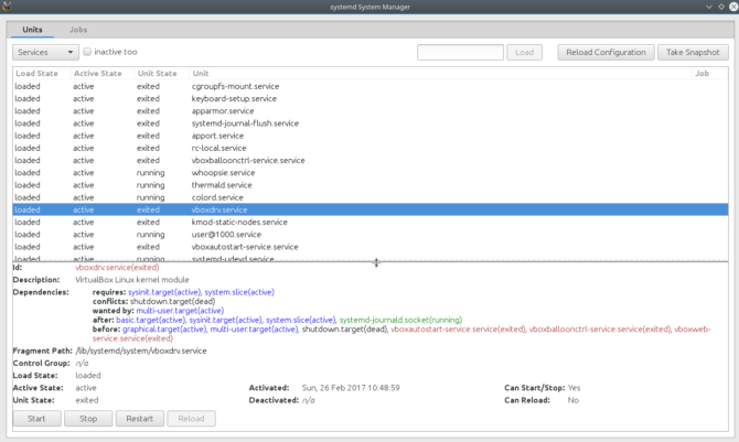 Comment contrôler les services de démarrage Linux et les démons systemadm ui 670x401