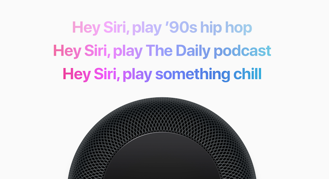 Commandes musicales Siri HomePod