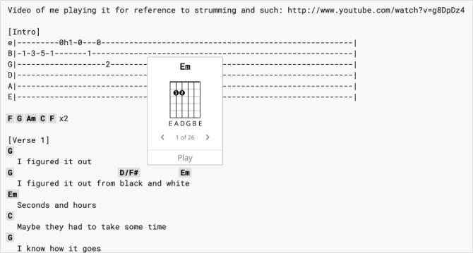 Site de guitare ultime avec vous et moi accords de guitare