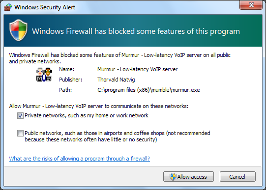 pare-feu Windows 7