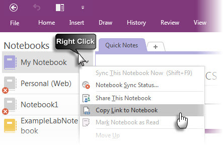 Microsoft OneNote - Créer un raccourci sur le bureau