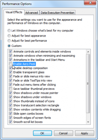 paramètres de l'onglet alt de windows