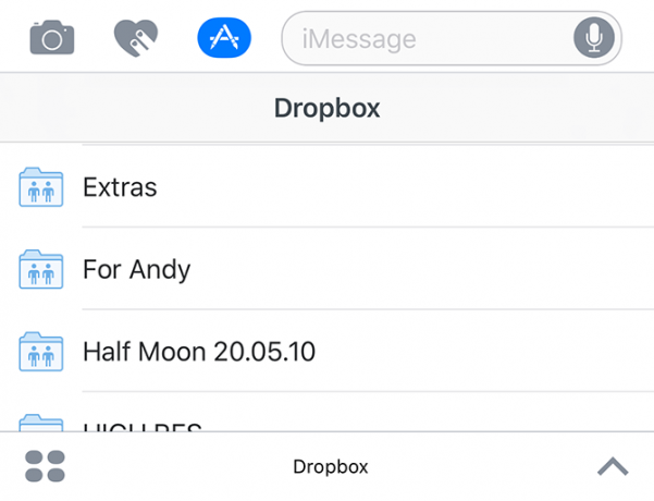 dropbox imessage