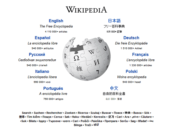 7 sites Web les plus importants sans lesquels nous ne pouvons pas vivre sans la page d'accueil de Wikipédia