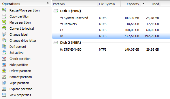 gestionnaire de partition de disque dur