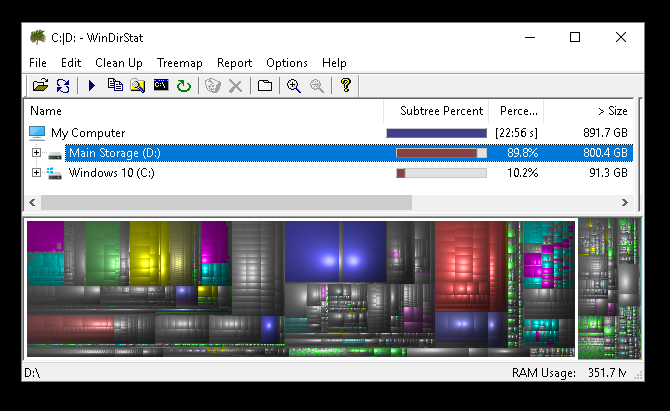 Faible stockage sur Windows 10? 5 conseils pour vous aider à récupérer votre écran windirstat de l'espace disque